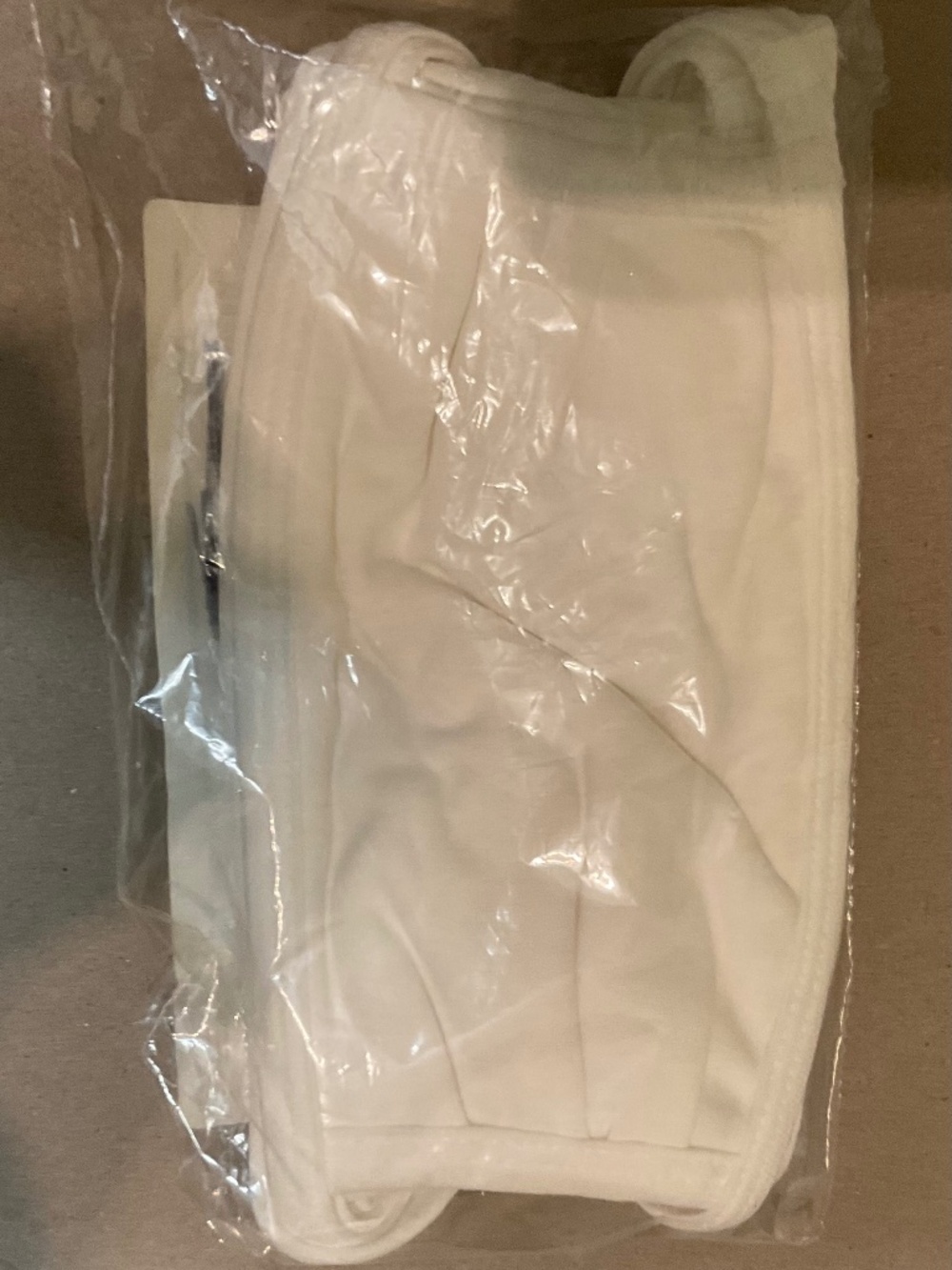 Cotton Reusable Face Mask, White - 5 Pack